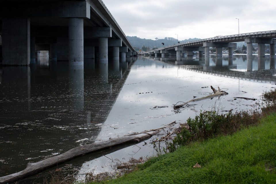 King,Tide,Under,Highway,101,In,San,Rafael