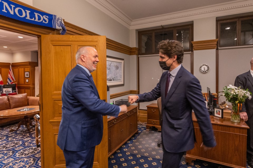 Premier John Horgan meets with Prime Minister Justin Trudeau to