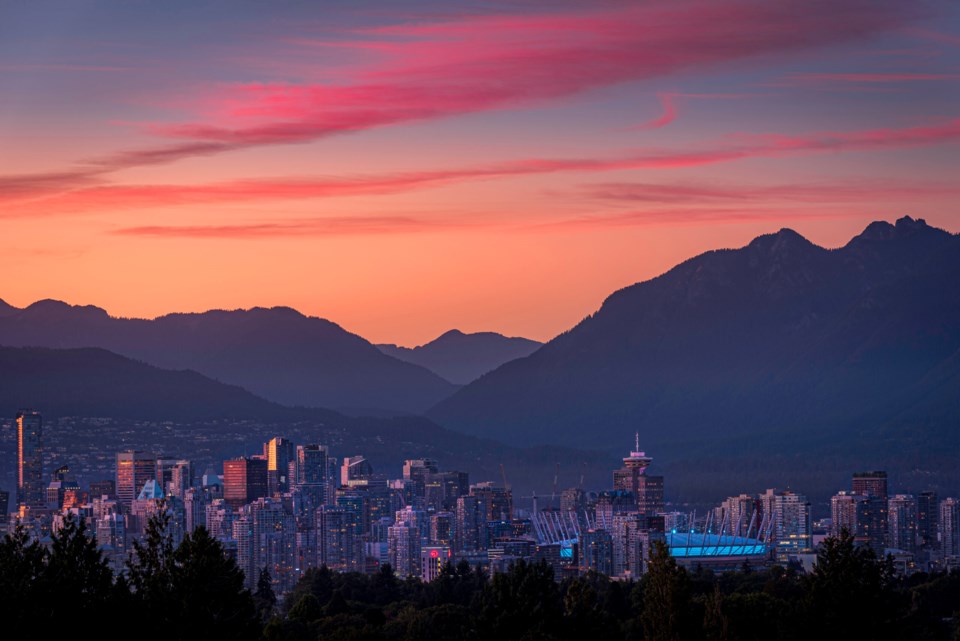 View,Of,Downtown,Vancouver,(bc),From,Queen,Elizabeth,Park,At