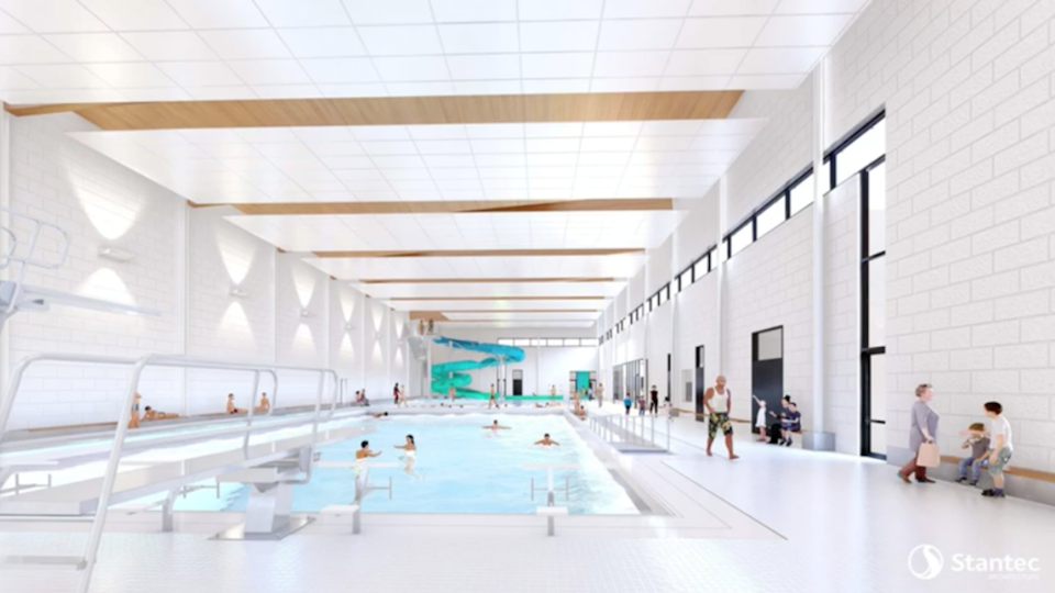 artists rendition of proposed new thompson pool  interior