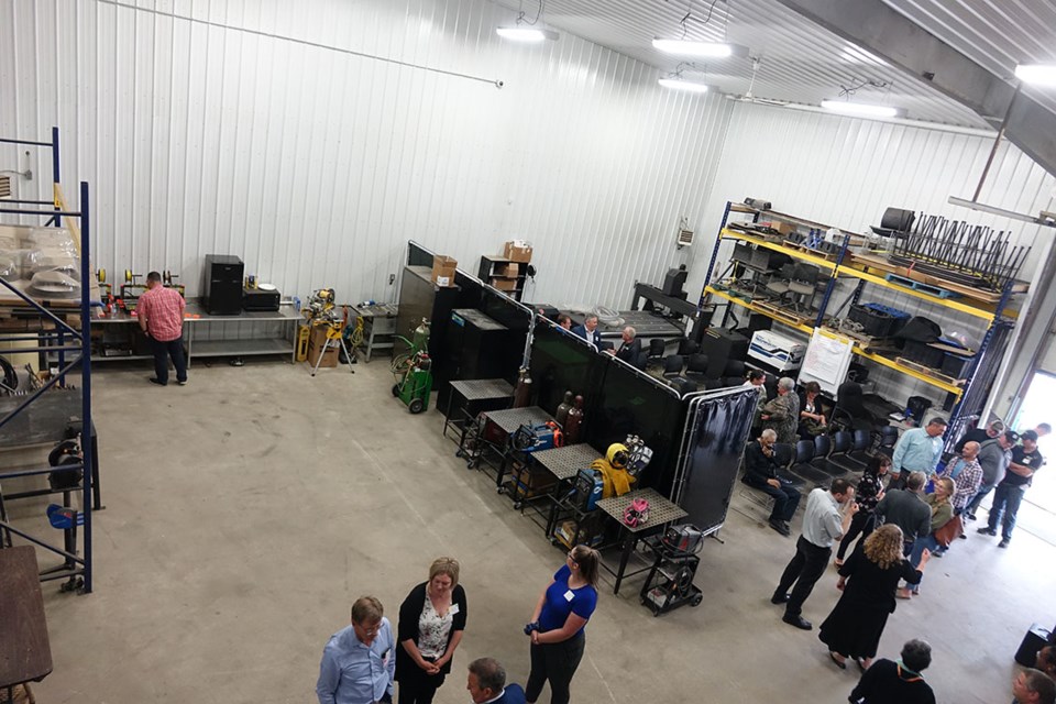 A view of the warehouse space that is home to the new North Forge North fabrication lab in Thompson.