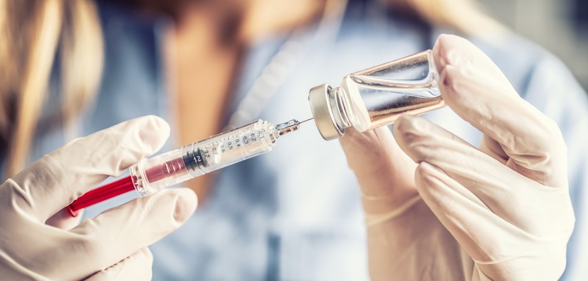 coronavirus covid 19 vaccine vial syringe stock photo