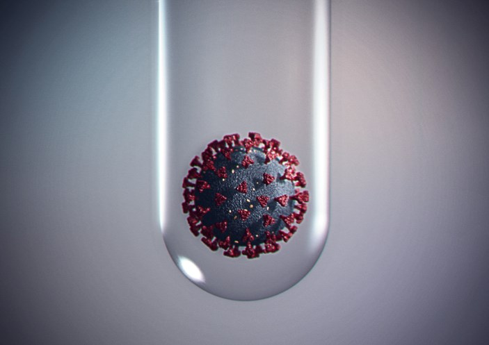 coronavirus in a test tube