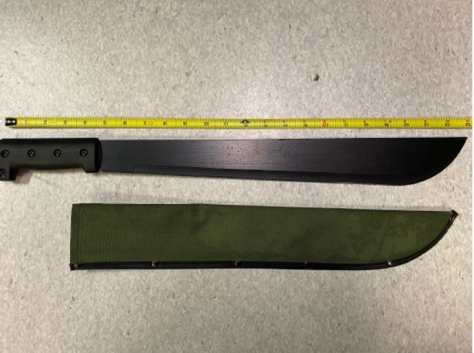 machete seized in thomson july 5 2021