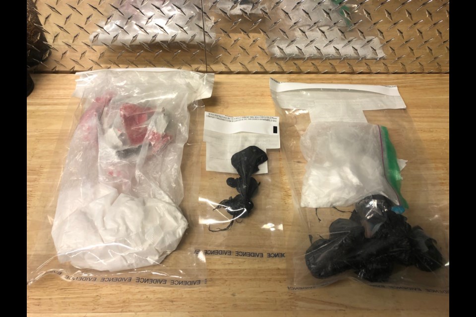 Thompson RCMP seized 240 grams of cocaine from a man they arrested after a foot chase and struggle May 9. They also recovered a knife that was in the man’s pocket and caused a stab wound to one officer as they attempted to gain control of the suspect.