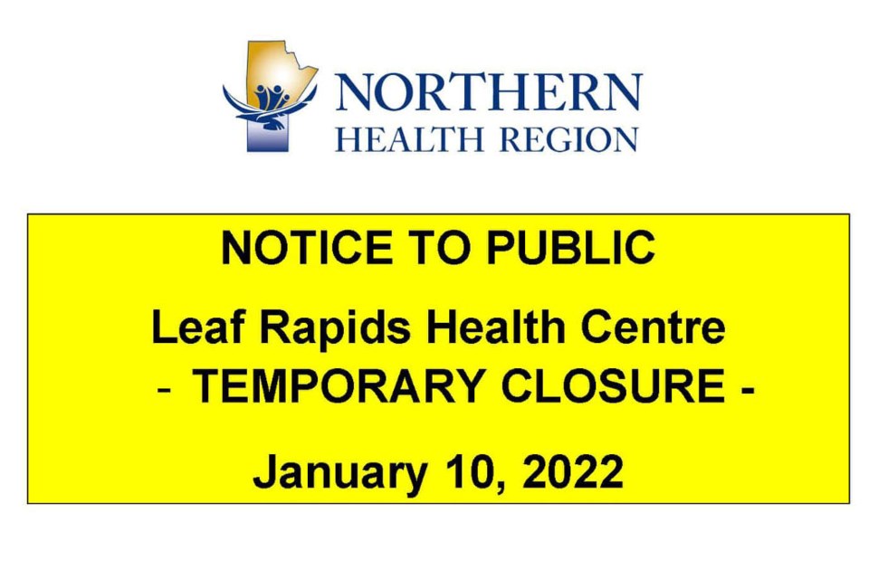 nrha leaf rapids health centre closure notice