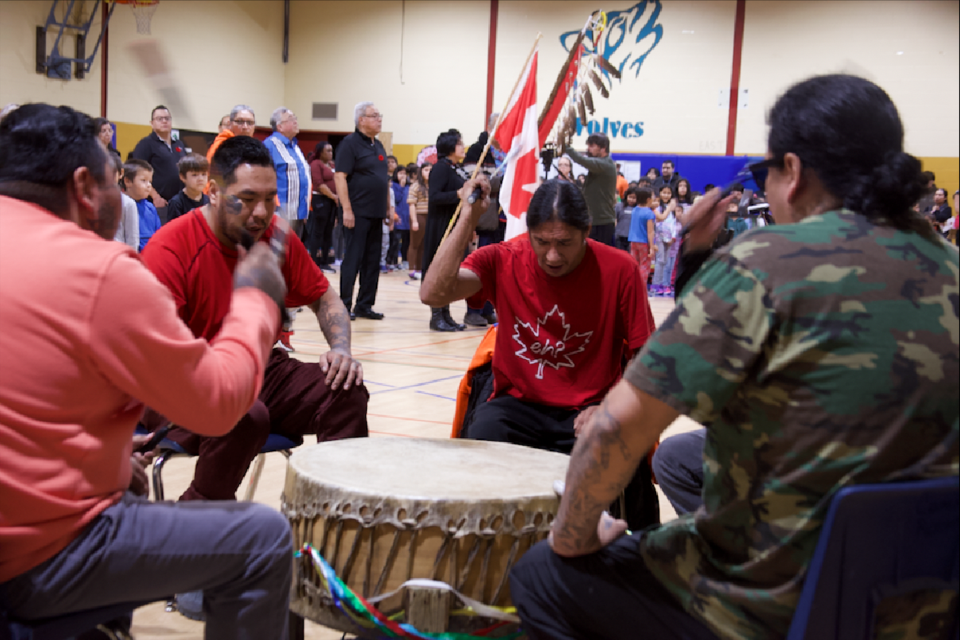 Drum Banging of Cree Tribe