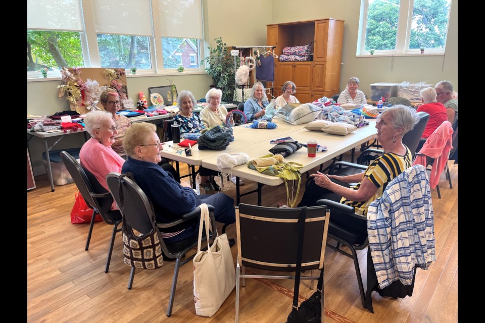 Every Tuesday afternoon, a group of women get together at the Thorold Seniors' Centre to give back through crafting.