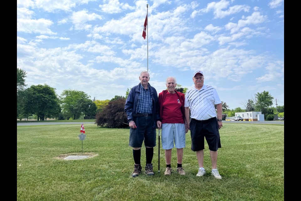 Legion members Jerry Fleming, John Crowe, and Denis Egoroff have been decorating the military graves at Lakeview Cemetery for a few decades.