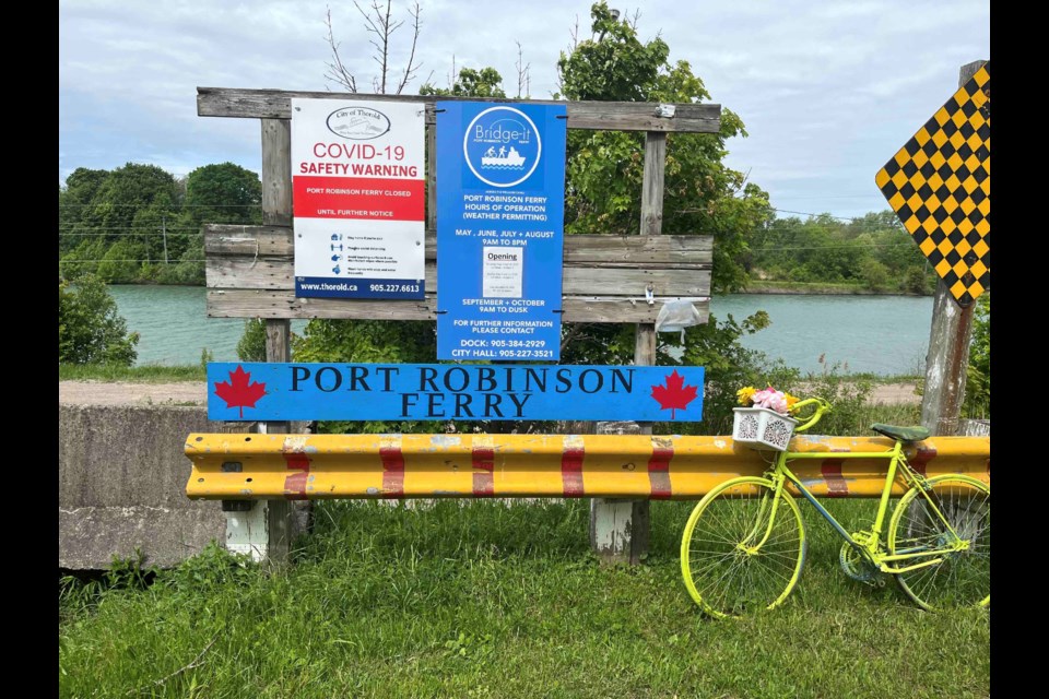 The Port Robinson Ferry, also known as ‘Bridge-It,’ has been operating since 1977 and transports people across the Welland Canal during the summer months. 