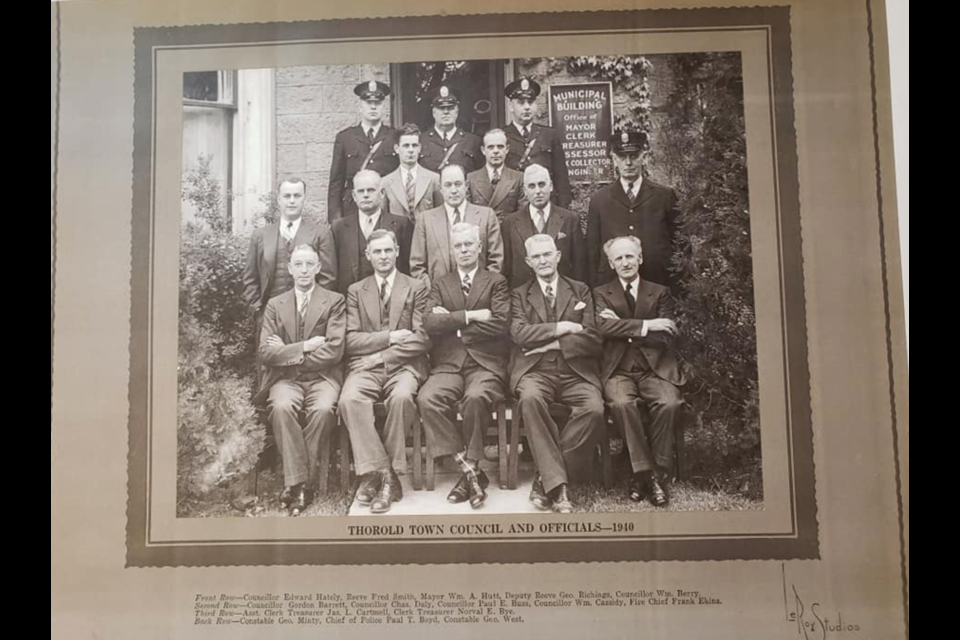 Thorold Town Council, 1940. Photo: Courtesy of Laurie Fast