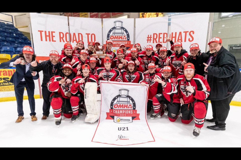 The Thorold U21 BB team became provincial winners at the OMHA championship in April.