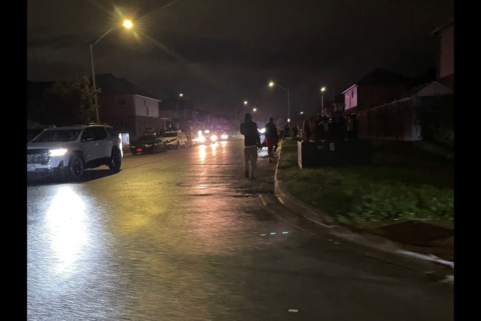 On Saturday night, the intersection of Winterberry Boulevard and Silver Maple Road was swarmed by students.