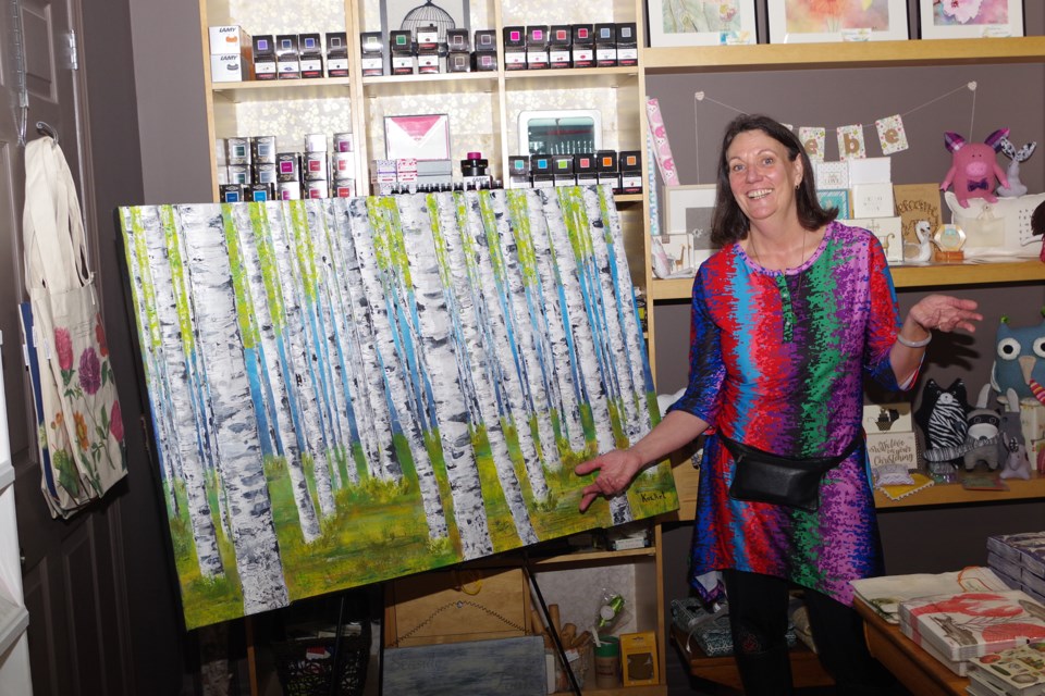 Welland artist Diane Goulet-Kozar was the featured artist at this month's Art on the Front at Figg Street Co. Bob Liddycoat / Thorold News