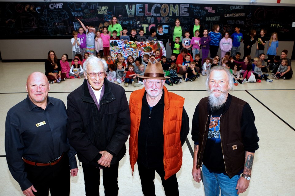 Accepting the donation is TCAG Exec. Director, Dan Pelletier with Shuffle committee members, Rudy Walters, Tim Sinnett and Bill Yedinak. Bob Liddycoat / Thorold News