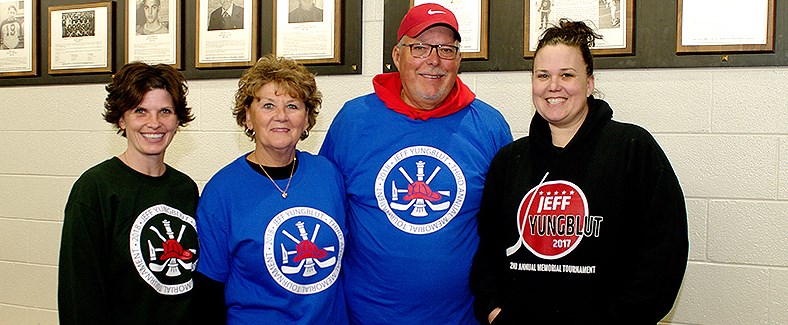 Jeff's family - Wife Nancy, parents Nancy and  Jim Yungblut, and sister Jennifer Leriger (Yungblut) Bob Liddycoat /Thorold News