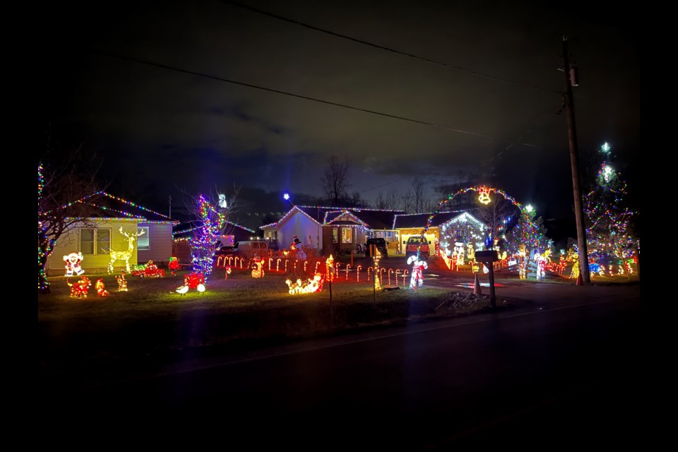 A Christmas display on Barron Rd in Allanburg
