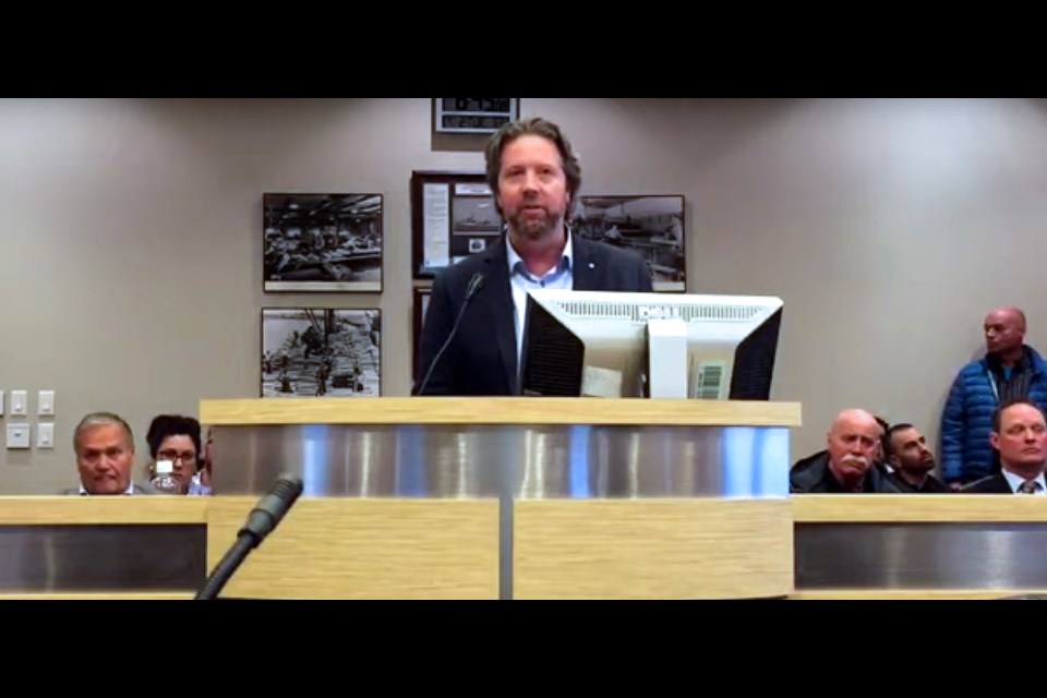 Realtor Greg Chew, just one of the presenters with concerns over impending zoning changes. Bob Liddycoat / Thorold News