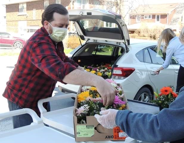Creekview Floral Co. dropped off dozens of floral arrangements this weekend. Photo: Supplied