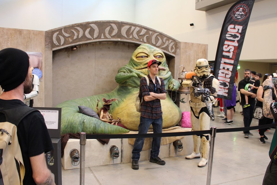 Jabba the Hutt and a Stormtrooper were among the characters greeting fans. Ryan Walsh / Thorold News