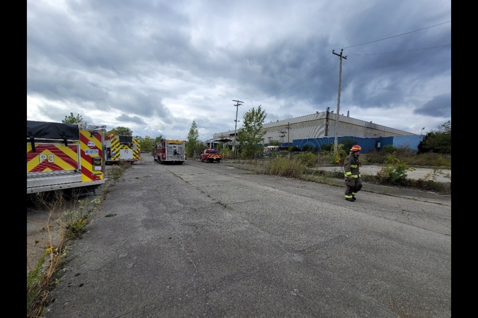 There was some commotion in Thorold South this afternoon after concerned residents reported smoke coming from the old Dana plant. Photo by Ken Termorshuizen