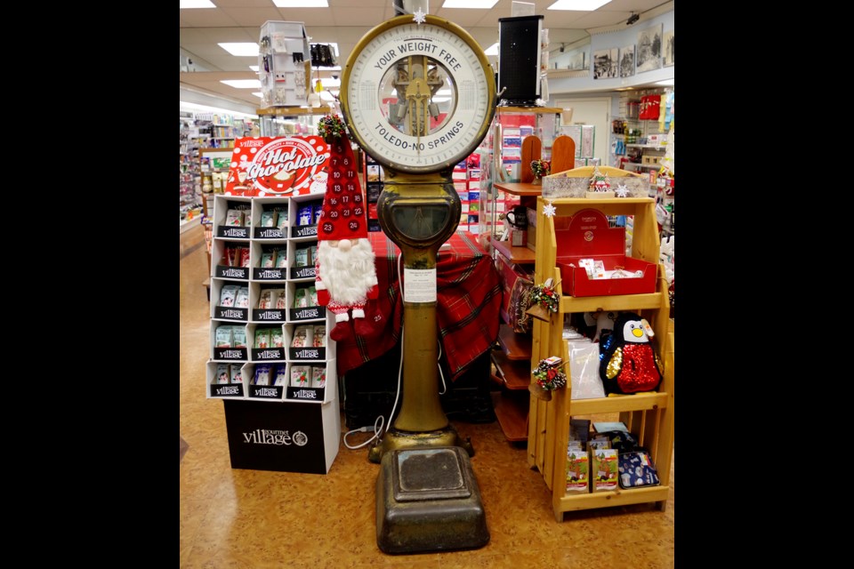 The Toledo Scale as it appears today in Henderson's Pharmacy. Bob Liddycoat / Thorold News