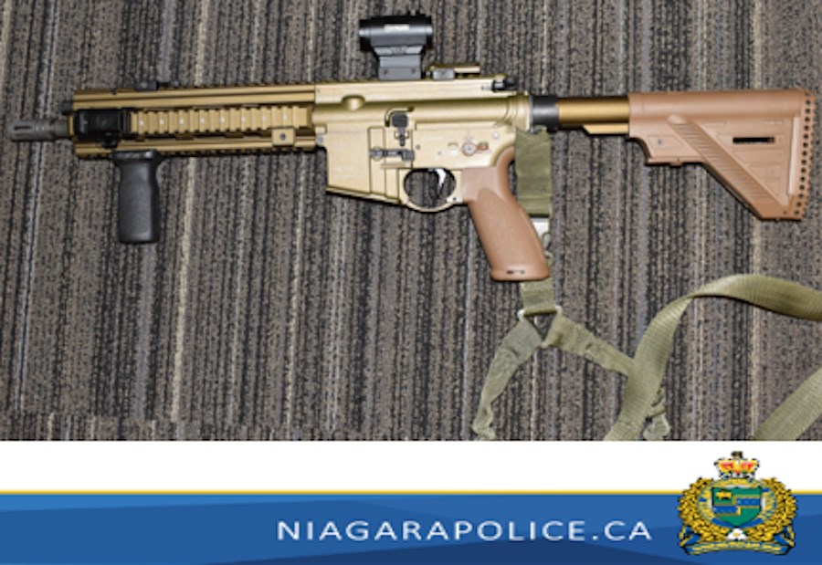 Airsoft weapons seized from a Niagara Falls residence on June 14