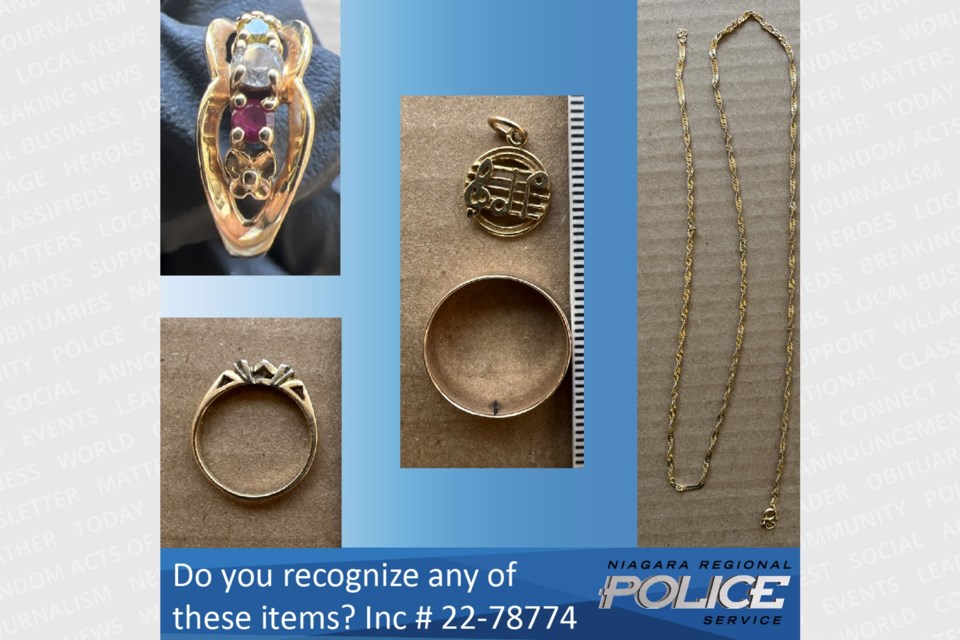 Niagara Regional Police arrested a 71-year-old suspect in connection with the theft of jewelry.