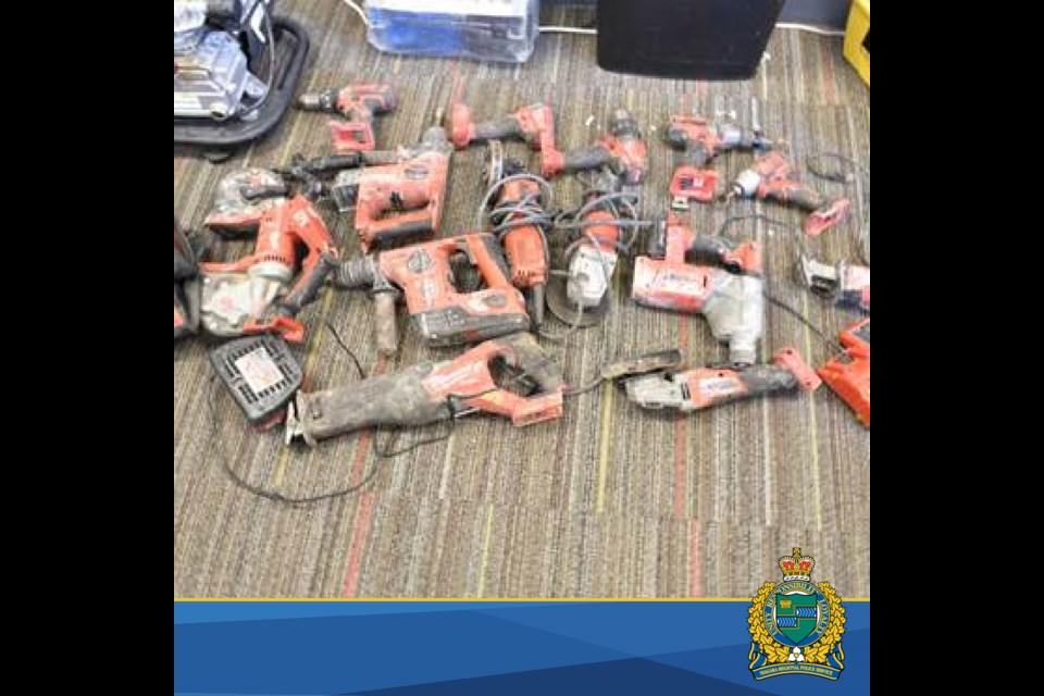Seized tools from break and enter on June 14.