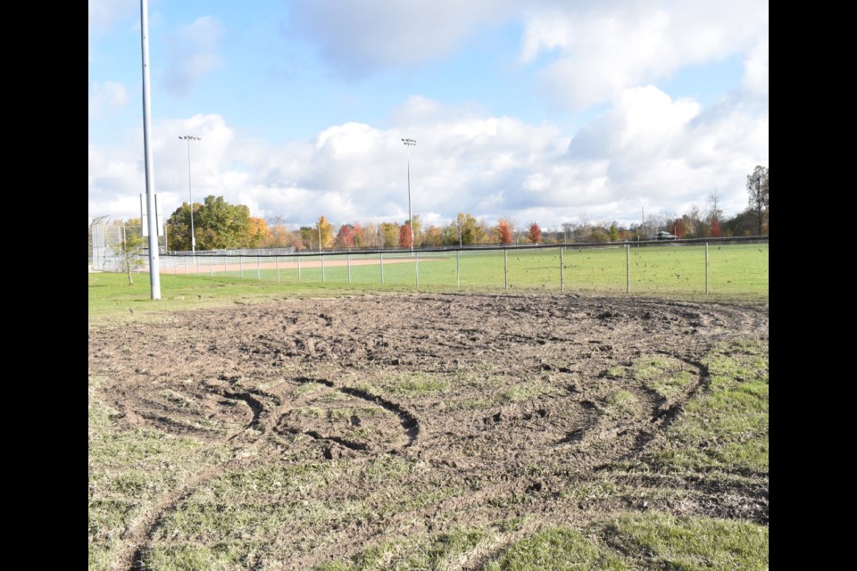 damage to park caused by off-road vehicles on Oct. 31