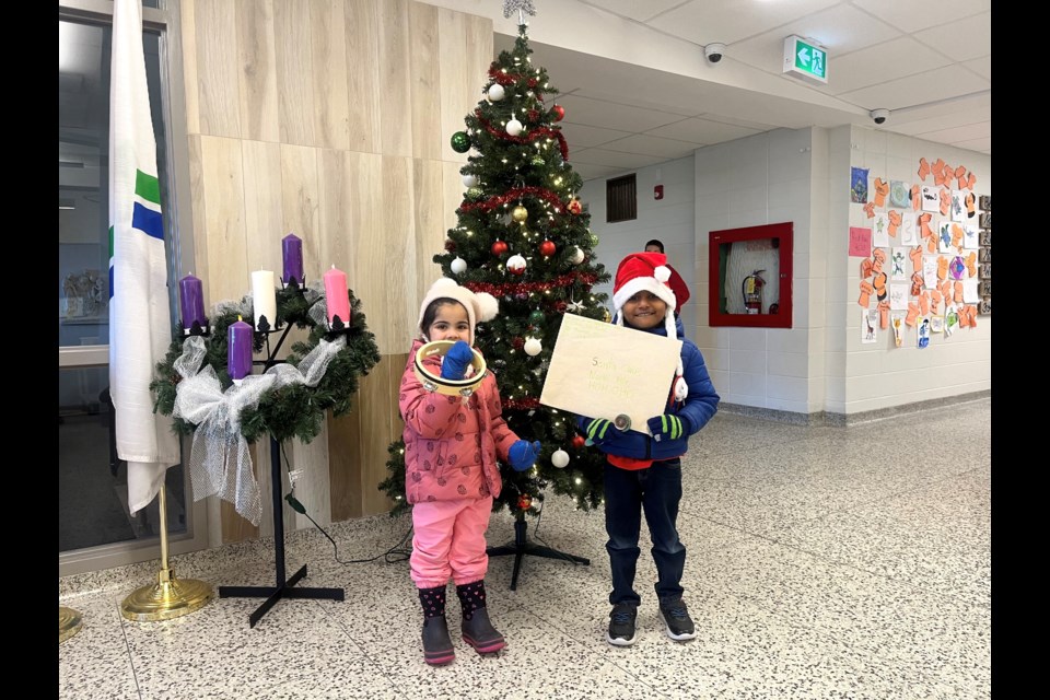 On Thursday afternoon, kindergarteners of the Our Lady of the Holy Rosary Catholic Elementary School mailed their letters to Santa. 