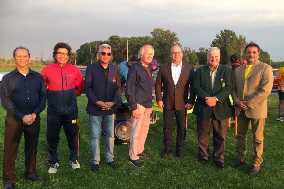 Niagara Cricket Club celebrates 'Lights up' project, which aimed to improve the club’s field lighting and extend the playing hours after sunset.