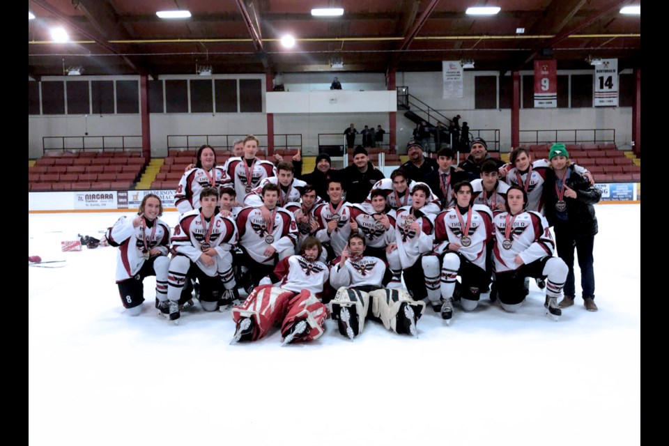 The 2019-20 Beaverloch Tournament Champions - Thorold Blackhawk midgets. Submitted Photo