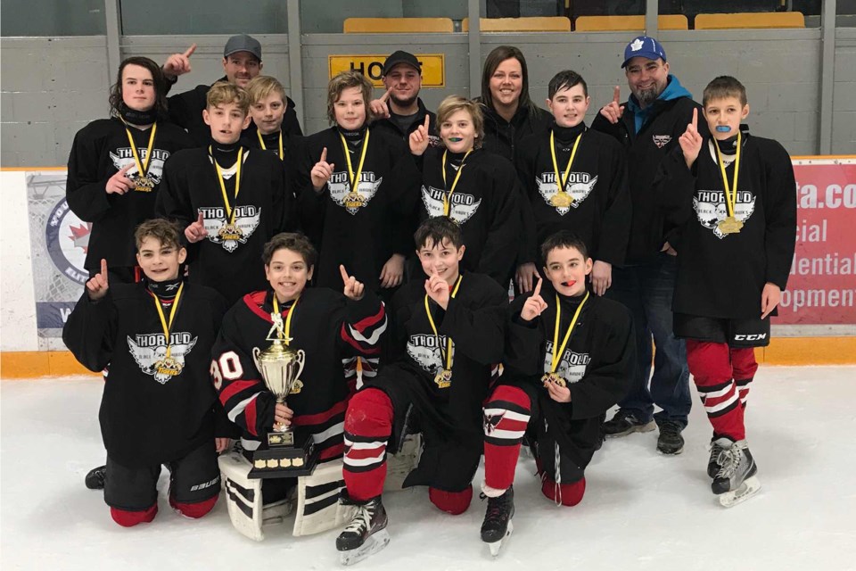 Thorold Peewee championship team. Submitted photo