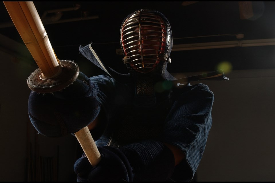 Kendo expert Mark Kawabe in traditional training armour. Photo J.T. Lewis