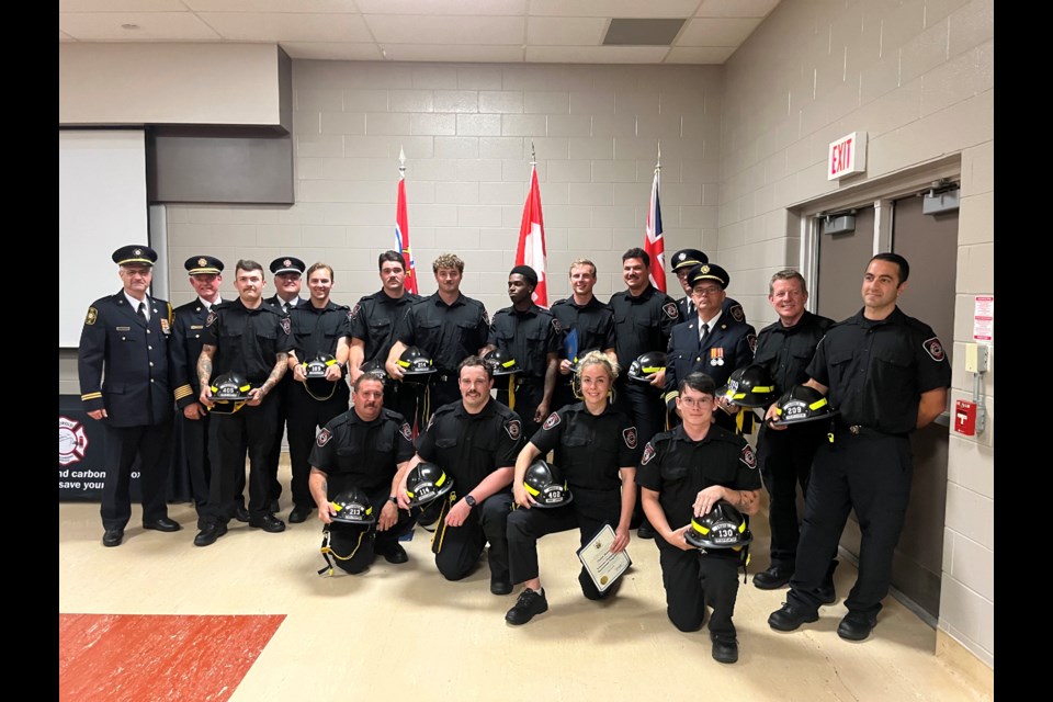 On Monday evening, the Thorold Fire Department held a ceremony at Fire Station 2 in Allanburg to celebrate this year’s graduating class of volunteer firefighters.