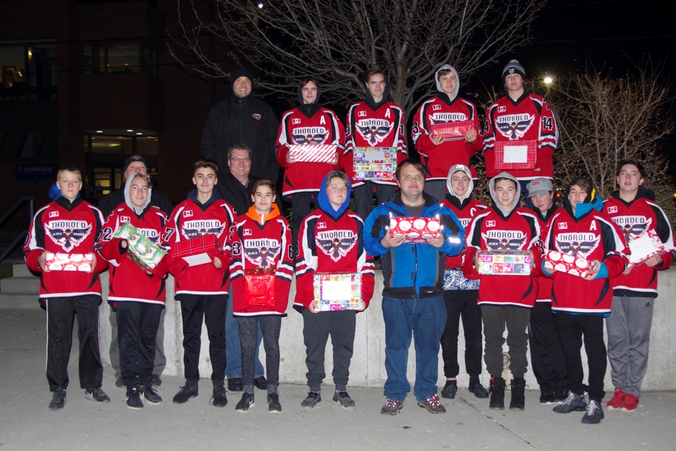 The Moore McCleary Thorold Bantam Blackhawks were one of the first groups to support the Toolbox project.