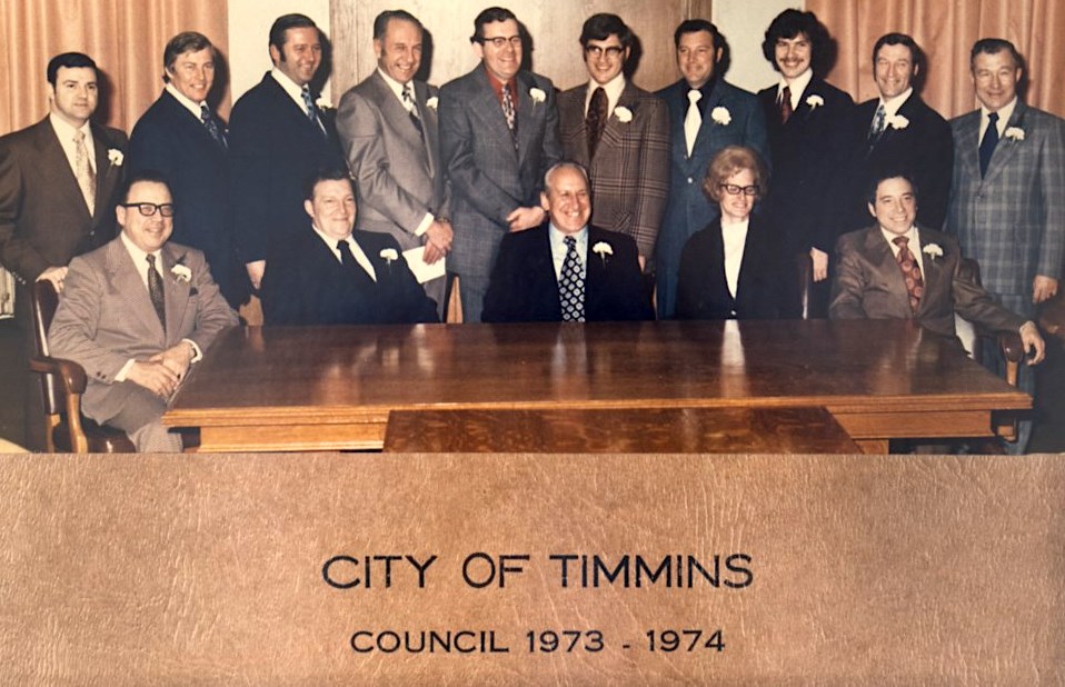 Council for the new City of Timmins, established in 1972. Even the vote to name the amalgamated municipality showed old divisions in the Porcupine Camp.