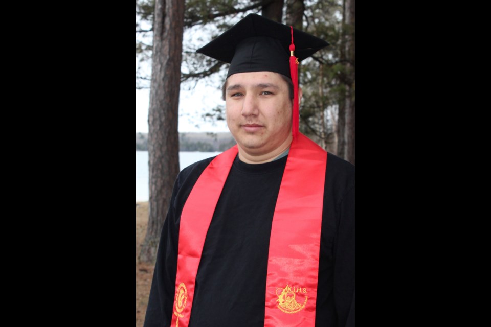 One of the two 2020 KiHS Mattagami First Nation graduates Leiland Wheesk. Supplied photo.