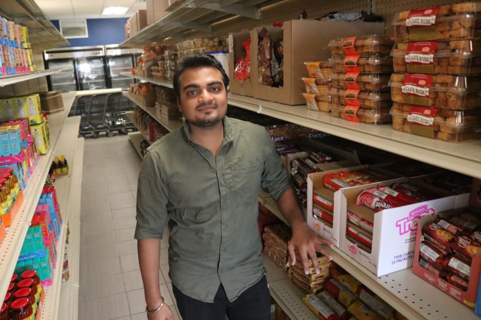 Darshak Patel is an owner of the new Indian grocery store in Timmins. Dariya Baiguzhiyeva/TimminsToday