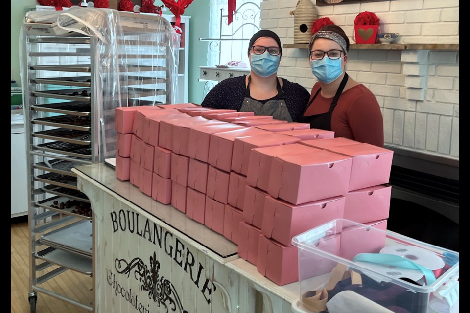 Brianna Marks and Robyn Bellemare, the sisters behind Just Because Chocolates and Confections, are gearing up to take orders for Valentine's Day.