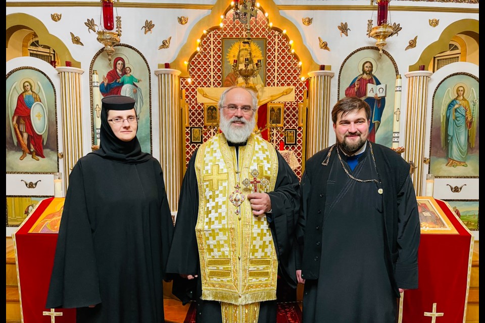 Bishop Ioan Casian of the Romanian Orthodox Church led mass at St. Mary's last week.