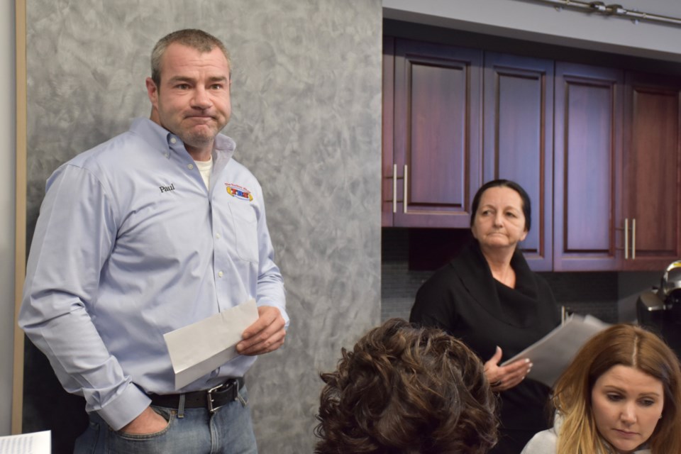 The Bucket Shop's Paul Woodward talks at the launch of a project to create a mining sector employment and hiring forecast report. Maija Hoggett/TimminsToday