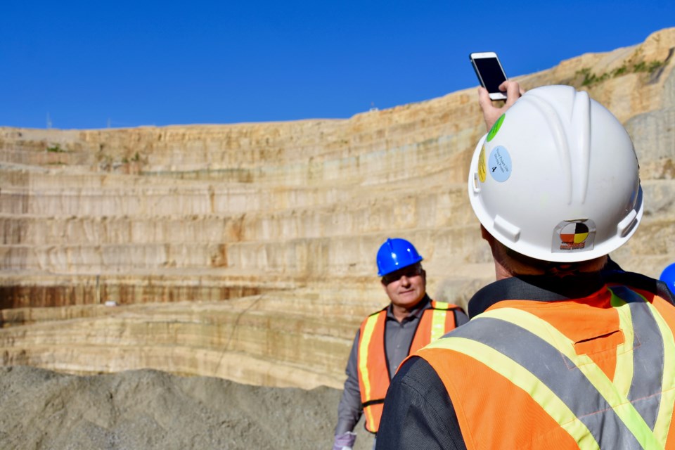 The open pit at the Victor Mine in 2018.