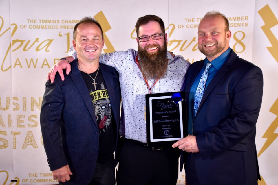Full Beard Brewing Co. took home the President's Award at the 2018 Nova Business Awards. Maija Hoggett/TimminsToday