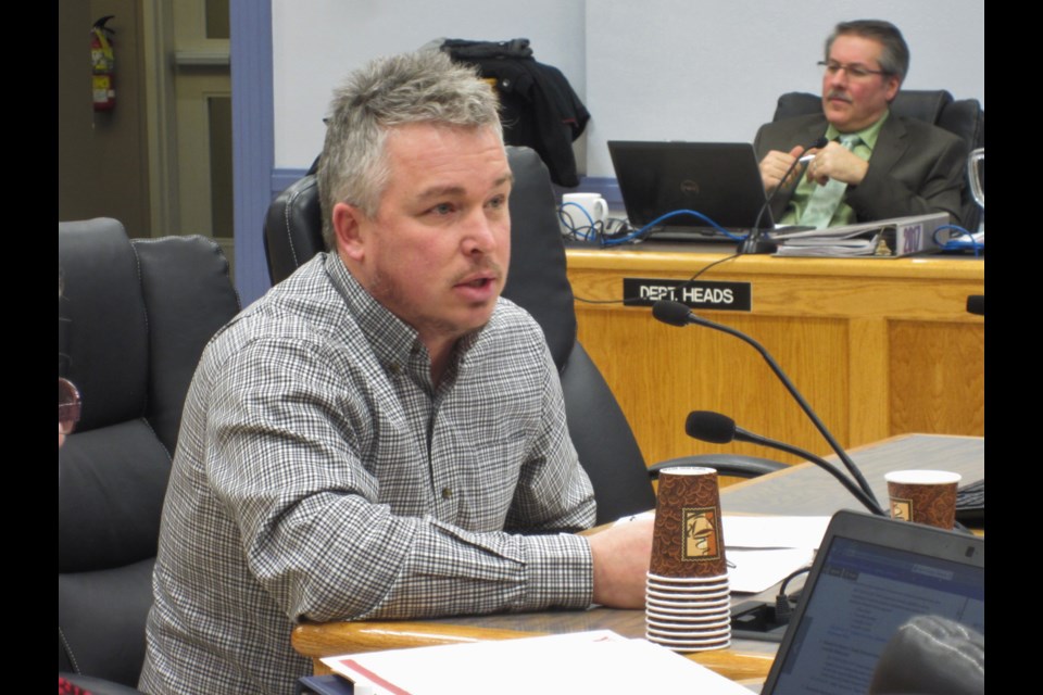 South Porcupine resident Graham Campbell told council about his multiple concerns regarding safety and truck routes  in the area. Andrew Autio for TimminsToday                               
