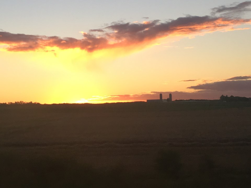 Rural Farm Sunset