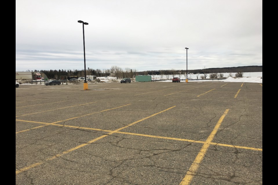 This parking lot on the west side of Northern College's campus will no longer be hosting RVs during the Stars and Thunder festival. Andrew Autio for TimminsToday