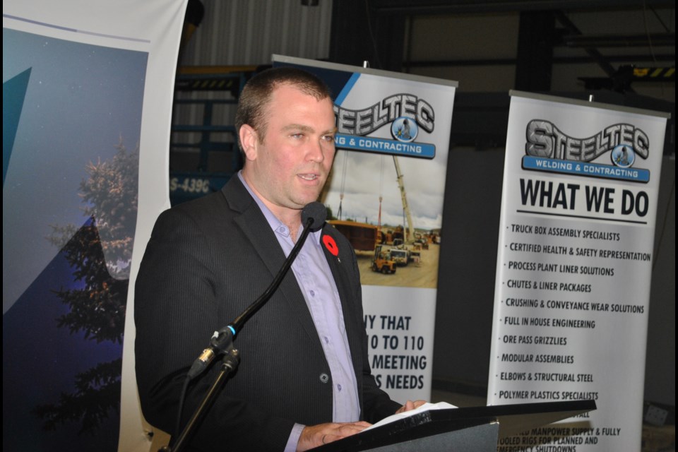 Timmins Mayor Steve Black pictured last November at a Fednor funding announcement that brought $11 million worth of investment to the city. Frank Giorno for TimminsToday.