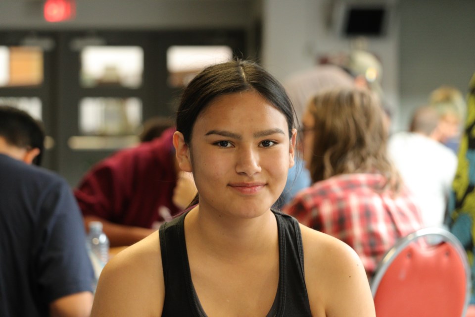 Indigenous youth are learning many new skills at the OYEP workshop at Northern College Timmins campus. Ava Edwards is one of the happy participants. 